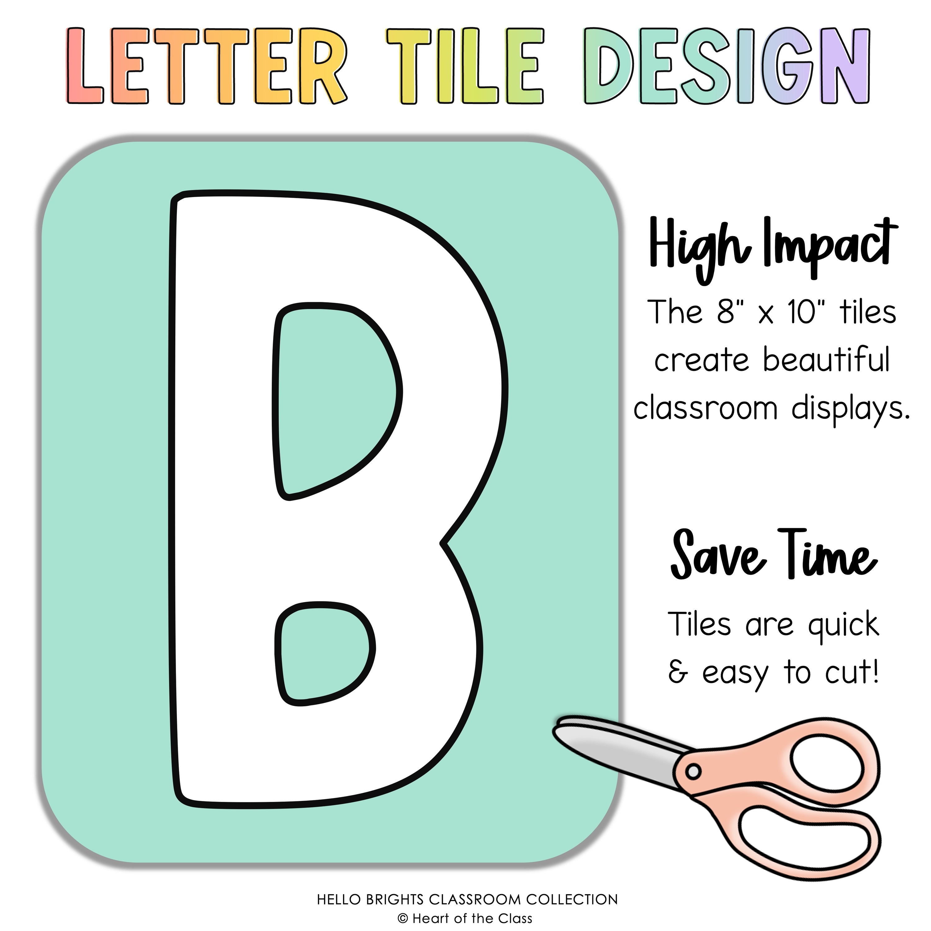 Printable Bulletin Board Letter Tiles are Quick and Easy to Cut