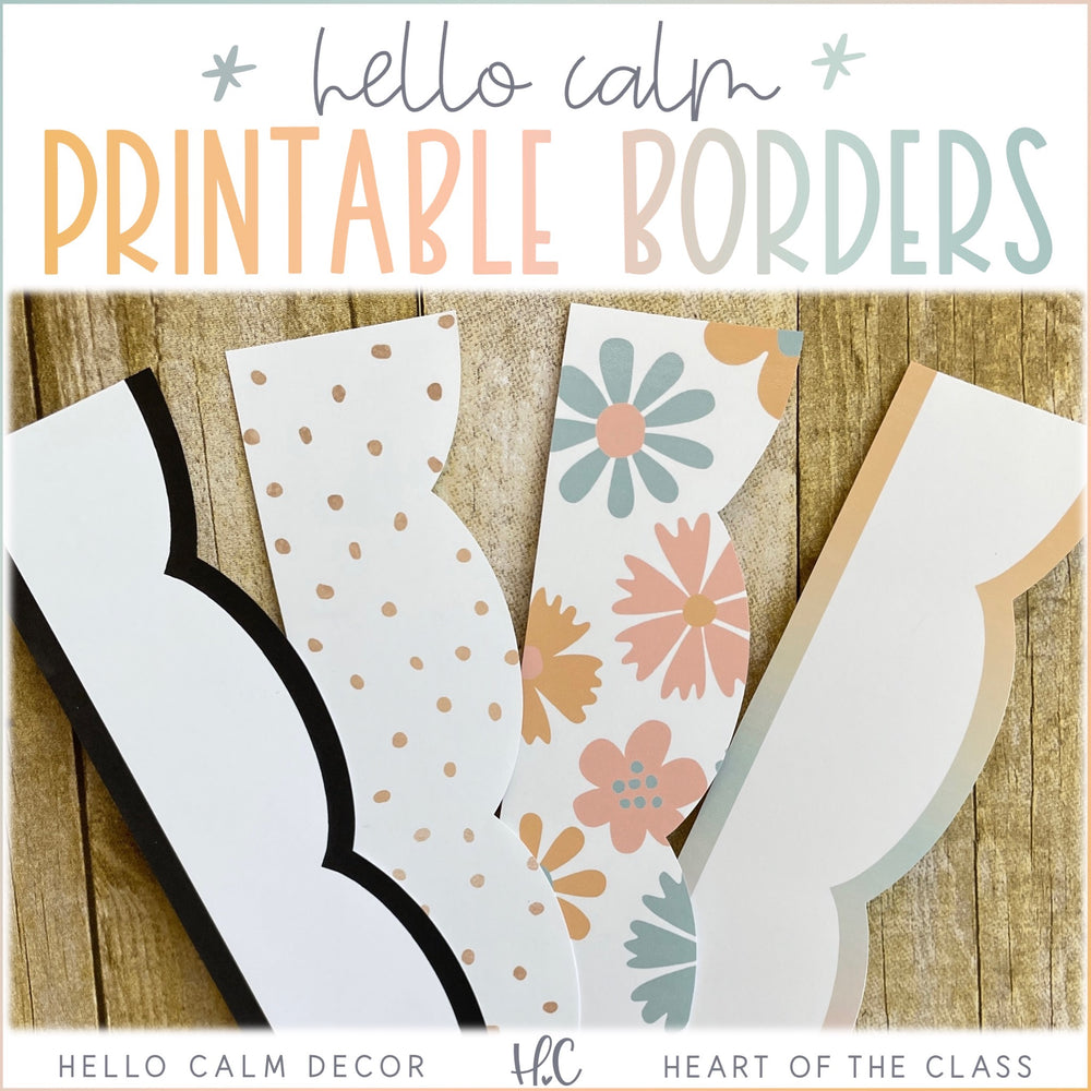 Hello Calm Printable Borders