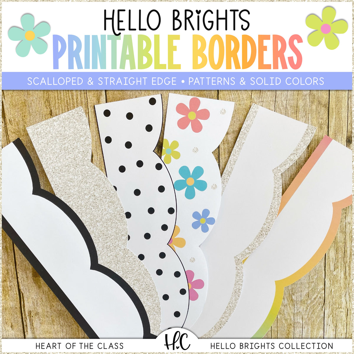 Classroom Rankingborder Hello Brights Printable Classroom Borders – Heart of the Class