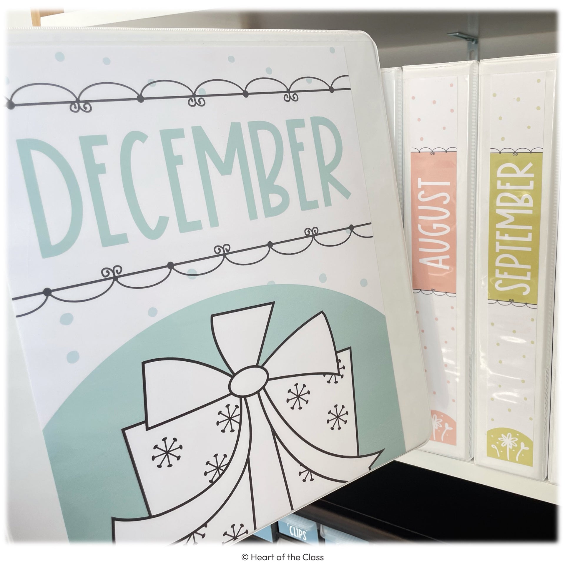 December Teacher Binder Cover