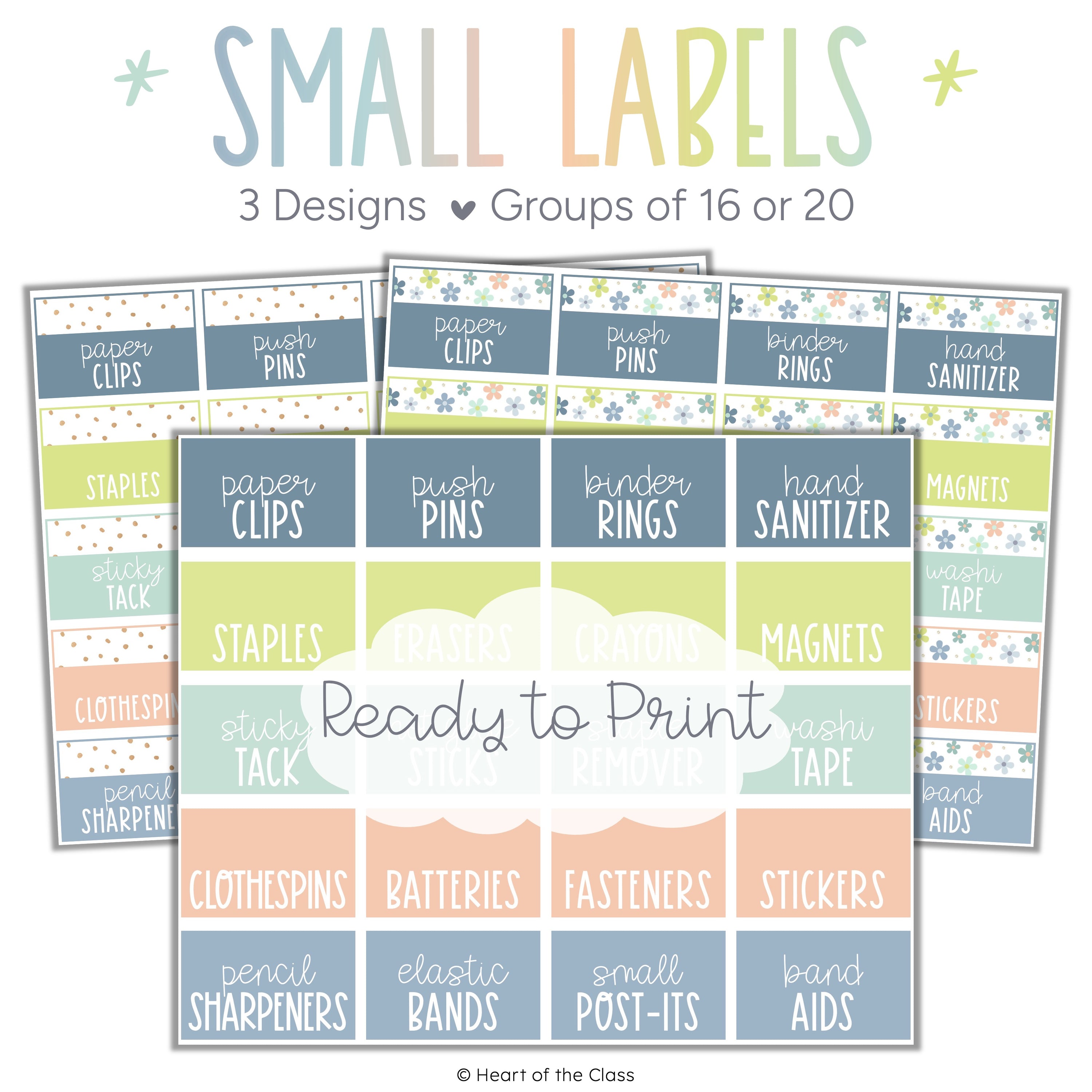 Hello Calm Teacher Toolbox Labels