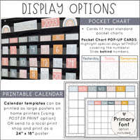 Black Classroom Calendar Pocket Chart and Printable Classroom Calendars