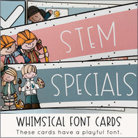 Classroom Visual Schedule with Primary and Whimsical Fonts
