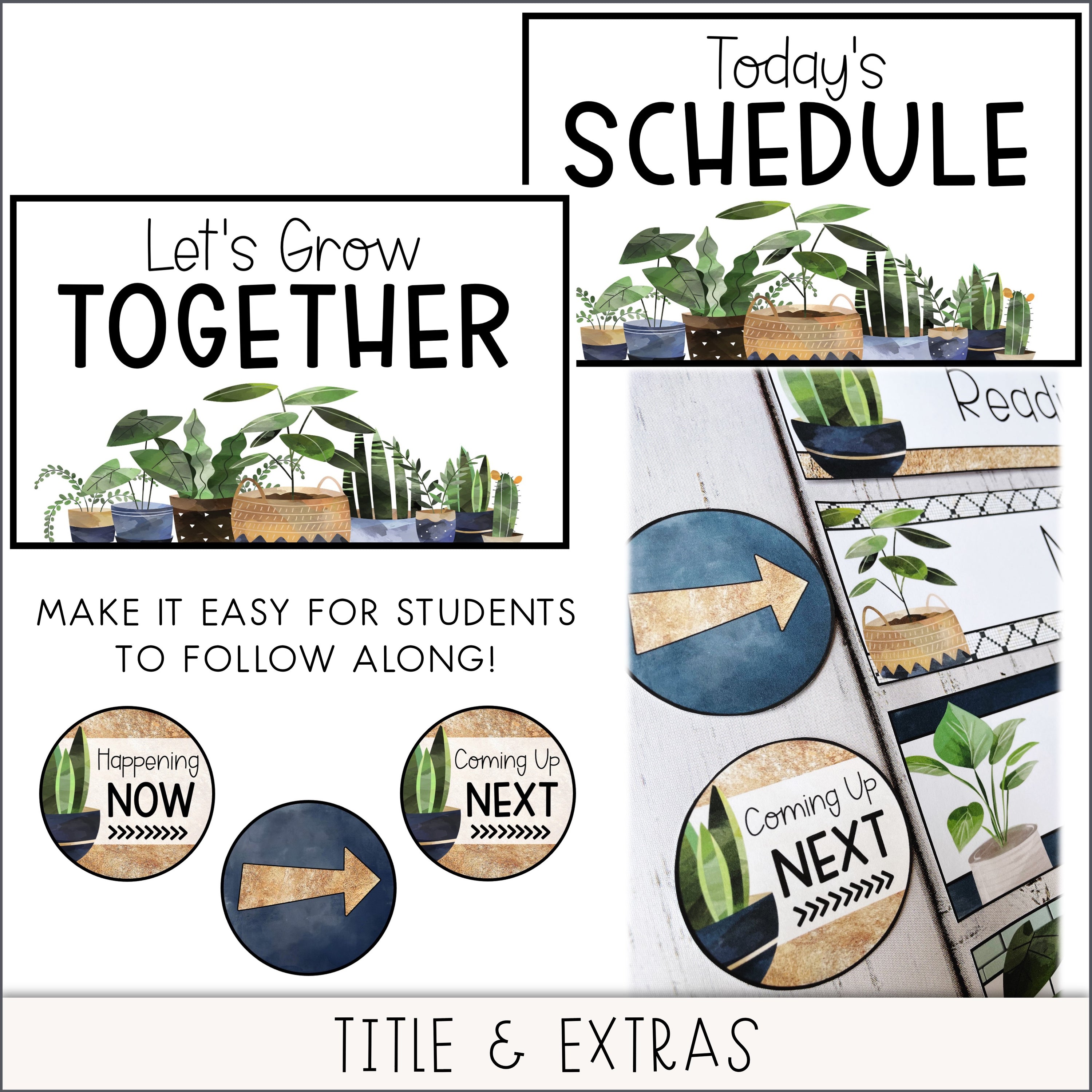 Modern Boho Schedule Cards