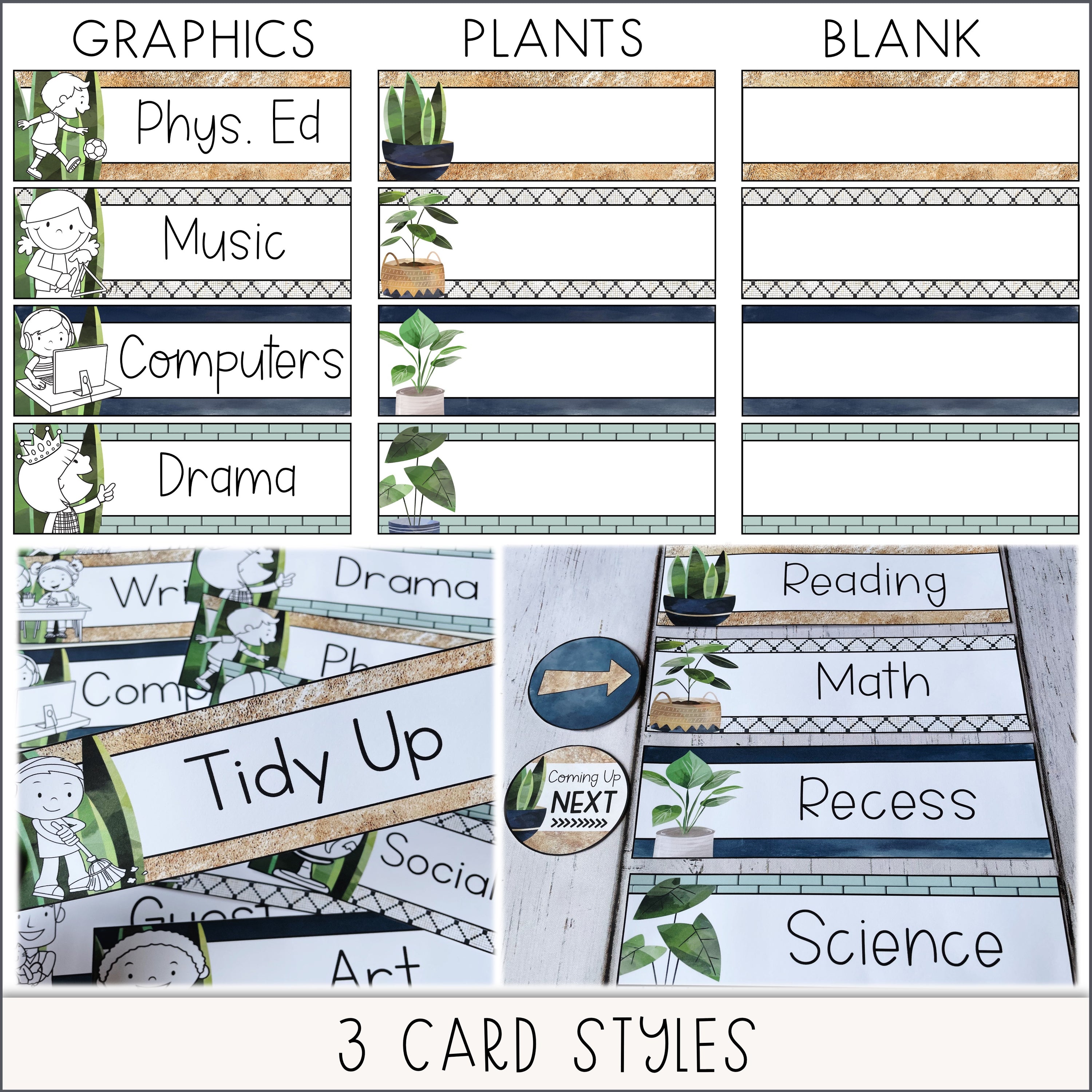 Modern Boho Schedule Cards