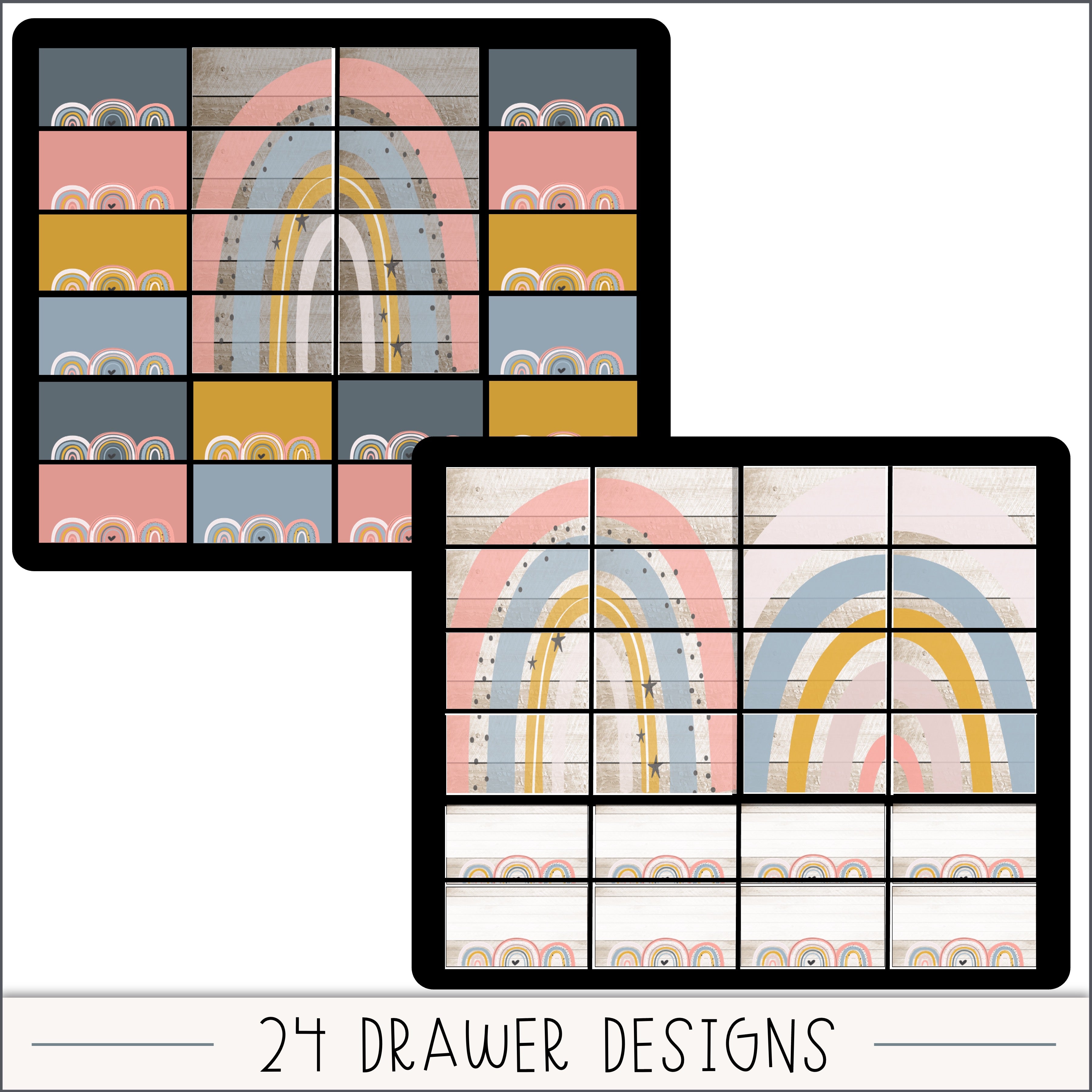 Boho Rainbow Teacher Toolbox Labels – Heart of the Class